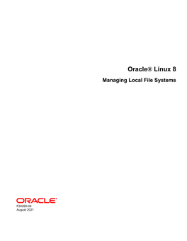 Oracle® Linux 8 Managing Local File Systems