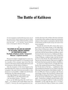 The Battle of Kulikovo