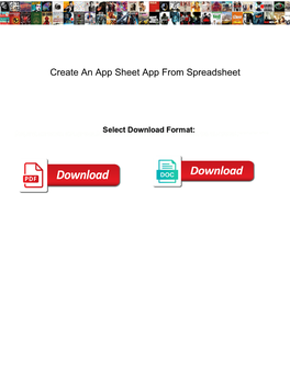 Create an App Sheet App from Spreadsheet