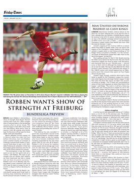 Robben Wants Show of Strength at Freiburg