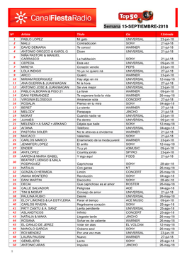 Semana 15-SEPTIEMBRE-2018