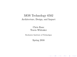 MOS Technology 6502 Architecture, Design, and Impact