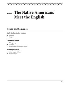 Chapter 1 the Native Americans Meet the English