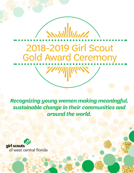 2018-2019 Girl Scout Gold Award Ceremony