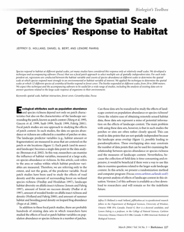 Determining the Spatial Scale of Species' Response to Habitat