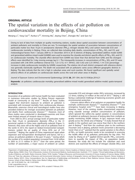 The Spatial Variation in the Effects of Air Pollution on Cardiovascular Mortality in Beijing, China