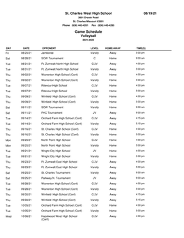 Game Schedules PDF