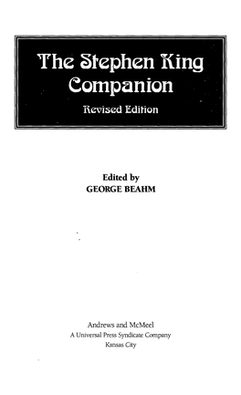 The Stephen King Companion Revised Edition