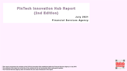 Excerpt from Fintech Innovation Hub Report 2Nd Edition (Efforts To