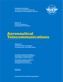 Annex 10 to the Convention on International Civil Aviation