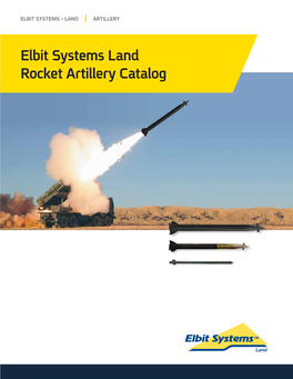 Elbit Systems Land Rocket Artillery Catalog Integrative Platforms