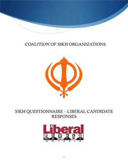 COALITION of SIKH ORGANIZATIONS Coalition of Sikh Organizations