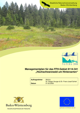 Managementplan Für Das FFH-Gebiet 8114-341 „Hochschwarzwald Um Hinterzarten“