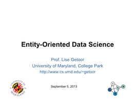 Entity-Oriented Data Science