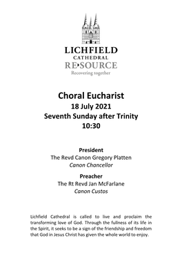 The Sung Eucharist