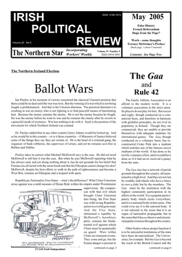 Irish Political Review, May 2005