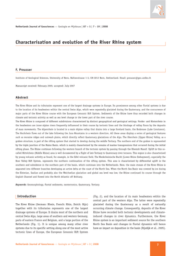 Characterisation and Evolution of the River Rhine System