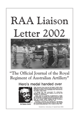 RAA Liaison Letter 2002