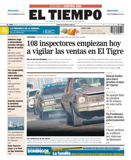 108 Inspectores Empiezan Hoy a Vigilar Las Ventas En El Tigre