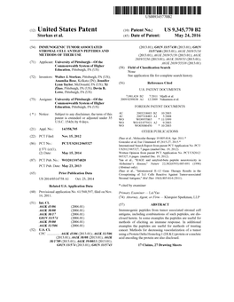 (12) United States Patent (10) Patent No.: US 9,345,770 B2 Storkus Et Al