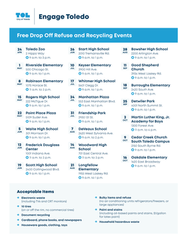 Free Drop Off Refuse and Recycling Events