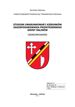 Studium Uwarunkowań I Kierunków Zagospodarowania Przestrzennego Gminy Halinów