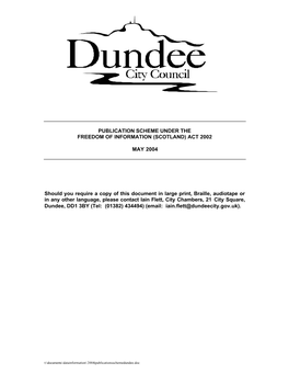 Dundee City Council Publication Scheme