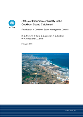 Status of Groundwater Quality in the Cockburn Sound Catchment