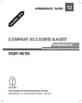 Paper-12 Company Accounts & Audit