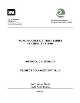 Sonoma Creek & Tributaries Feasibility Study Sonoma, California Project Management Plan