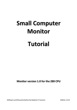 Small Computer Monitor Tutorial