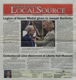 Legion of Honor Medal Given to Joseph Bariletto