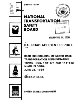 NATIONAL Transportatiojnfesran SAFETY BOARD I Luiskary 1