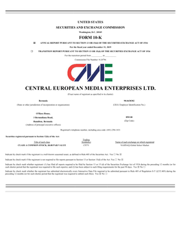 CENTRAL EUROPEAN MEDIA ENTERPRISES LTD. (Exact Name of Registrant As Specified in Its Charter)