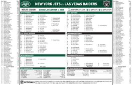 New York Jetsvs. Las Vegas Raiders