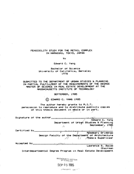 SEP 0 5 1985 Room 14-0551 77 Massachusetts Avenue Cambridge, MA 02139 Ph: 617.253.2800 Mitlibaries Email: Docs@Mit.Edu Document Services