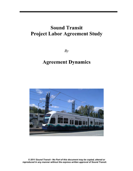 Sound Transit Project Labor Agreement Study