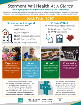 Stormont Vail Health at a Glance