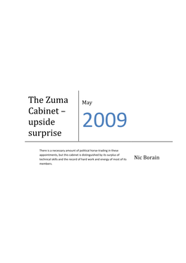 The Zuma Cabinet – Upside Surprise