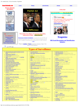 150+ Methods Listed -- US Gov Surveillance / Big Brother