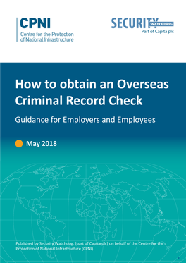 How to Obtain an Overseas Criminal Record Check