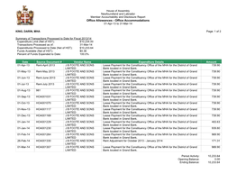 Office Accommodations 01-Apr-13 to 31-Mar-14