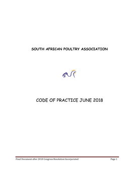The South African Code of Practice