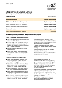 School Ofsted Report 2018