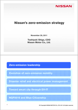 Nissan's Zero-Emission Strategy
