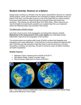 Student Activity: Science on a Sphere