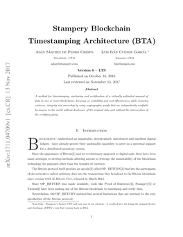 Stampery Blockchain Timestamping Architecture (BTA)