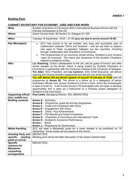 3 ANNEX 1 Briefing Pack CABINET SECRETARY for ECONOMY