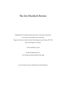 The Iris Murdoch Review