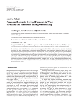 Pyranoanthocyanin Derived Pigments in Wine: Structure and Formation During Winemaking